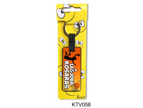 (KTV058) Vicces kulcstartó 7,5 cm - A legjobb kosaras - Kosaras ajándékok